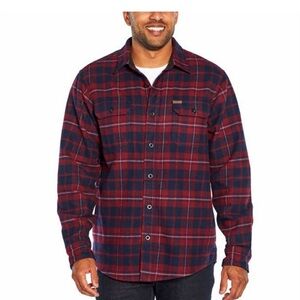 Orvis Men’s XXL Plaid Button Up With‎ Pockets Heavy Unlined Flannel Schacket